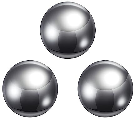 sourcing map 3pcs Precision Balls 30mm Diameter G10 Chrome Steel Ball for Bearings, Silver