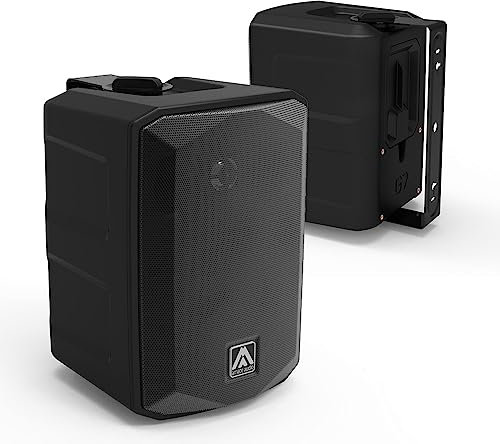 Amate Audio G7 6.5 Wall Speakers Pair, Black - Premium Wall-Mounted Loudspeakers with Carbon Fibre Cone, Neodymium Tweeter, Easy Install Bracket - Ideal for Home, Office & Commercial Audio