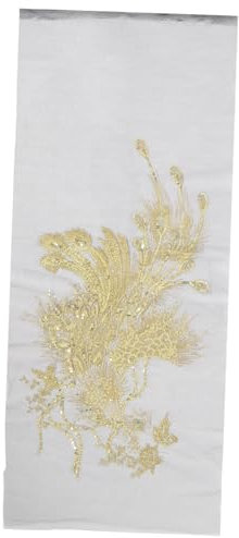STOBOK Decorative Sequin Gauze Patch Mit Mesh Design Für Kleidung Hochwertige Stickerei Applikationen Für Diy Hochzeitskleider Und Festtagsoutfits Für Kreative Bastelprojekte