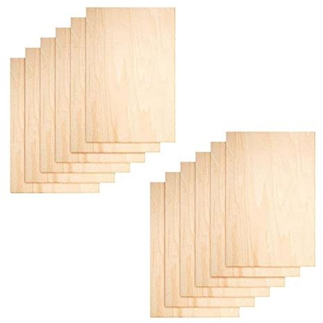 Sefdrert 20Pcs House Wooden Crafts Plywood Sheets DIY Decro Wood Chips Balsa Toys Carving Plate Universal Model Making