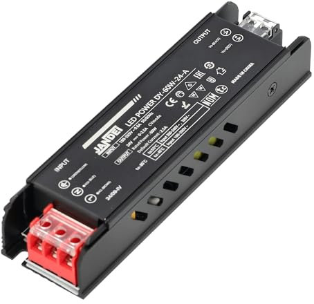 Jandei - Fuente de Alimentación Transformador 110/220V AC a 24V DC, Instalación en Interior IP20 para Tira Led, Neón o Dispositivos de Bajo Voltaje (24V-60W-2,5A-IP20)