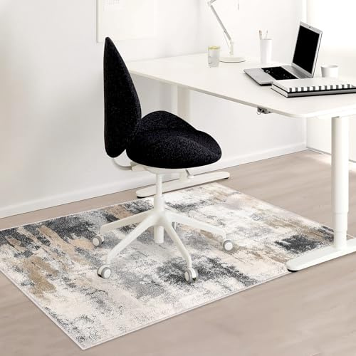 Stuhlmatte Gaming Bürostuhlunterlage Bodenschutzmatte 90x120 cm: Bodenschutzmatte bürostuhl für Hartböden, Kratzfest rutschfest Heimgebrauch Bürogebrauch