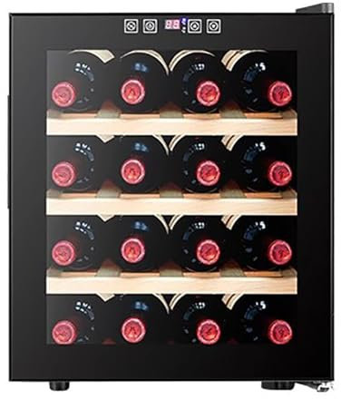 TT-YEC 28 Bottle Wine Cooler Refrigerator with Digital Controls, Undercounter Single Zone Red And White Wine Chiller, Home Beverage Refrigerator, Black Stainless Steel,A