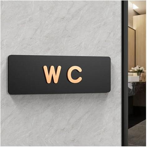 Panneau Wc Signalisation des toilettes for hommes et femmes, panneaux de salle de bains, WC, Guide des toilettes publiques, hôtel à gauche et à droite, panneau d'invite en acrylique for toilettes(2,30