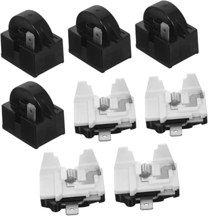 NUOBESTY Kit de Protection les Surcharges pour Compresseur de Réfrigérateur Relais de Démarreur Ptc en Plastique et Métal, Adapté aux Congélateurs et Réfrigérateurs Commerciaux