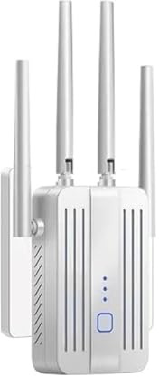 1200Mbps WiFi Repeater Extender 2.4G 5GHz Dual Band Wifi Signal Wi-Fi Amplifier Router Long Range Booster High-Speed Bands Extensive Coverage