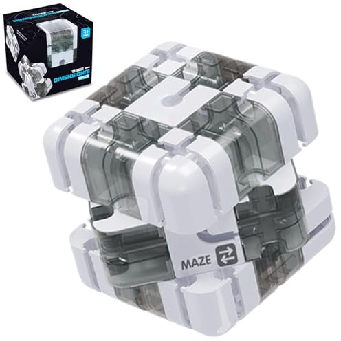 Large Labyrinth 3D Puzzless Maze Cube | 3x3 Labyrinth Kugel | 3D Zauberwürfel Komplexes Puzzle Mit Rollenden Kugeln | Kugellabyrinth Zauberwürfel Spielzeug Stressabbau Interaktives Lernspiel Würfel