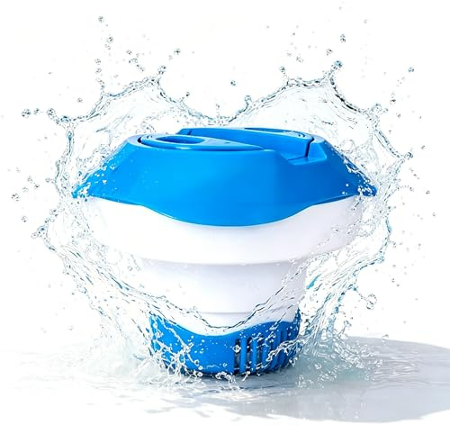 Diffuseur Chlore Piscine, 7 Pouces Flotteur de Piscine Chlore Distributeur de Chlore Flottant pour Comprimés Chlore Brome 200g, Flotteur Chlore Piscine pour Piscine Spa Aquariums