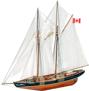 Artesanía Latina - Maquette de Bateau en Bois - Bateau de Pêche et de Régate, Goélette Canadienne Bluenose II - Modèle 22453, Échelle 1:75 - Modèles Réduits à Assembler - Niveau Initié