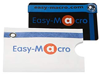 Easy-Macro – Macro + 4 – Objetivo Macro + 4 montado sobre un Pulsera para Smartphone/Tablet – Azul