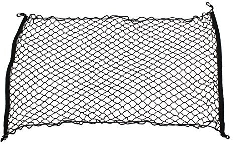 sourcing map Auto schwarz Nylon Gepäcknetz Sicherungsnetz Kofferraum elastisch 120cm x 70cm de