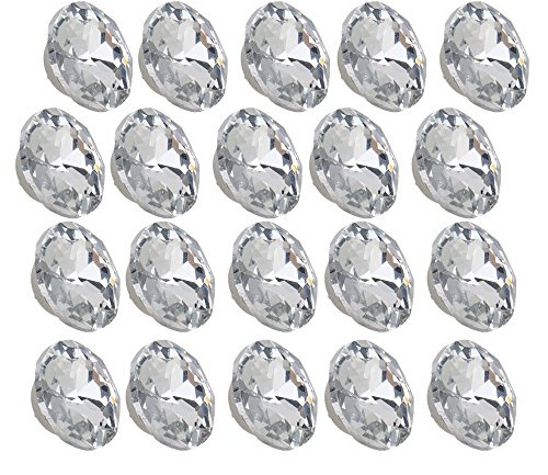 BQLZR 22mm Dia Klar Kristall Diamante Runde KnöpfeTuften Sofa Polsterkopfteil Packung mit 20