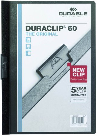 DURABLE Klemmmappe DURACLIP 60 schwarz - 5er Pack