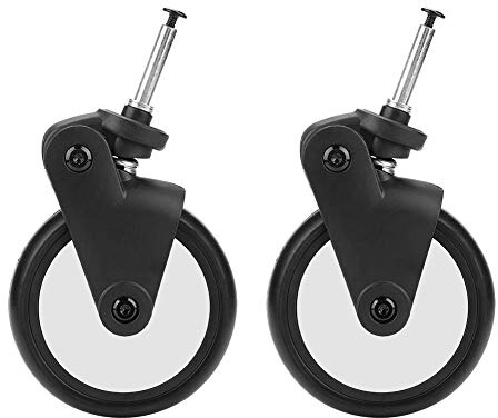 Poussette Roues de Rechange pour Poussette Roues en Caoutchouc Accessoires Set Roues Avant pour Poussette Yoya Vovo (1 Paire de Roues Avant)
