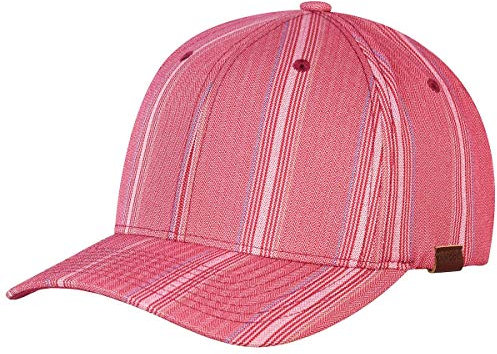 Kangol Stripes Flexfit Cap Fullcap Basecap Baseballcap Damen/Herren - Hinten geschlossen, mit Schirm Sommer Frühling-Sommer - S/M (54-57 cm) rot