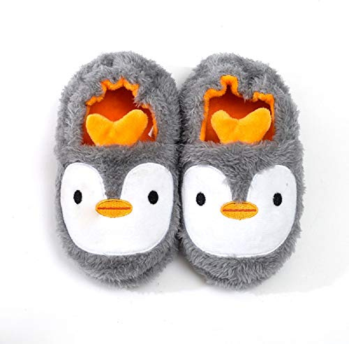 MASOCIO Zapatillas de Estar por Casa para Niñas Niños Invierno Animales Pantuflas Cerradas Pingüino 22 23
