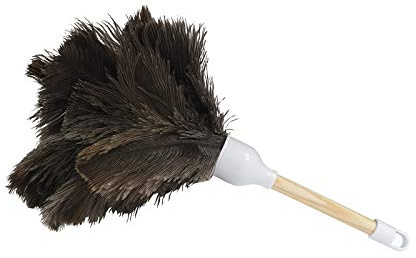 africX Staubwedel Strauß mit Straußenfedern - Hochwertiger Staubwischer für effektive Reinigung - ca. 30 cm Staubfänger