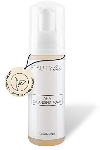 BEAUTY babe® AHA Cleansing Foam 170ml / Reinigungsschaum Gesicht für unreine, ölige & Mischhaut/Cleanser Gesicht als Face Wash/Nachhaltiger Face Cleanser Made in Germany
