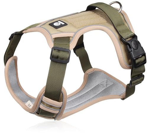 Hundegeschirr für Grosse Hunde - Strapazierfähiges Anti Zug hundegeschirr Robust,Atmungsaktiv,Reflektierend,Sicherheitsgeschirr Stoßfest