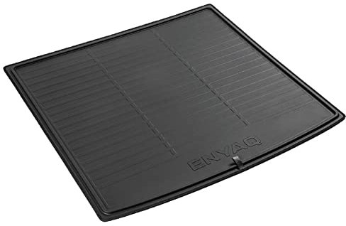 Skoda 5LG061163 Kofferraumwendematte Kofferraumeinlage Schutzmatte, mit Enyaq Schriftzug, nur für einfachen/tiefen Ladeboden, Schwarz