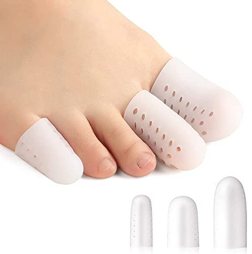 Fyearfly Protectores de Dedos del pie, 8 pares Fundas para los dedos de los pies Reducen la fricción Protectores para los dedos de los pies Alivio del dolor Coberturas para los pies para Callos, Maíz