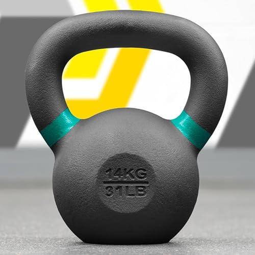 METIS Pro Gusseisen-Kettlebells | Verbessern Sie Ihr Krafttraining mit hochwertigen Gewichten – Wählen Sie aus verschiedenen Größen (4–48kg) und 2 Set-Optionen (14kg)