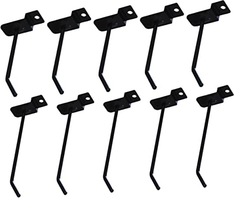 DOITOOL 12pcs Iron Groove Board Hooks Pegboard Hook Perforated Wall Hanging for Supermarket Display Rack Shelf