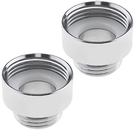 SG Store 2PCS Chrome Hose Pipe Adapter BSP 1/2'' Male to BSP 3/4'' Female Thread Shower Hose Connector Tap Bushing Reducer Pipe Fitting for Shower Arms Mixer Taps