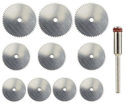 Sehoangd Set di Dischi per Sega Circolare Mini Disco per Sega in Acciaio Inossidabile Utensile Rotante per per Legno 11 Pezzi Lama per