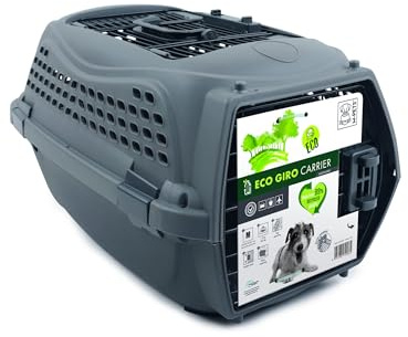 MPETS Transportbox Eco Giro M Katze Dunkelgrau Kunststoff