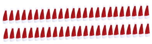 ABOOFAN 96stücke Mini Weihnachtsmützen Für Festliche Dekoration Für Süßigkeiten Und Tischgestaltung Wiederverwendbare Nonwoven Weihnachtsmützen Für Zuhause Und Geschäfte