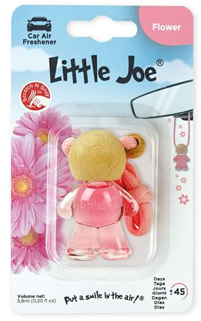 Little Joe Bottle Auto-Lufterfrischer Flower 5,8 ml. Blumiger Gartenduft mit Noten von Geißblatt, Maiglöckchen und Zitrusfrüchten, Haltbarkeit bis zu 45 Tage, Diffusor mit romantischem