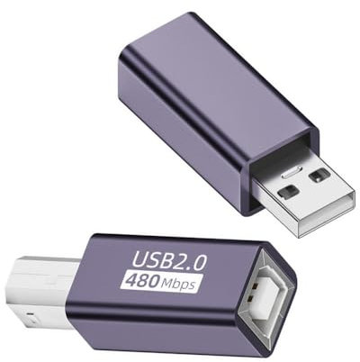 CY 2pcs/lot USB 2.0 B Type Female to Type-A & Type-B Male Extension Adapter for Printer Scanner Disk