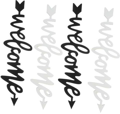 DEARMAMY 4stücke Teiliges -schild Hängende Deko Für Haustür Vintage Holzbuchstaben Einseitig Welcome Für Hochzeiten Und Eingangsbereiche