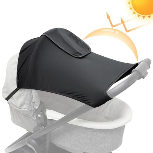 Parasol para cochecito de bebé, impermeable protegida contra rayos UV, toldo bidireccional para cochecito de bebé, accesorios de protección solar impermeables para asientos de coche,