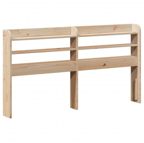 vidaXL Cabecero de Cama con estantes Madera Maciza de Pino 135 cm