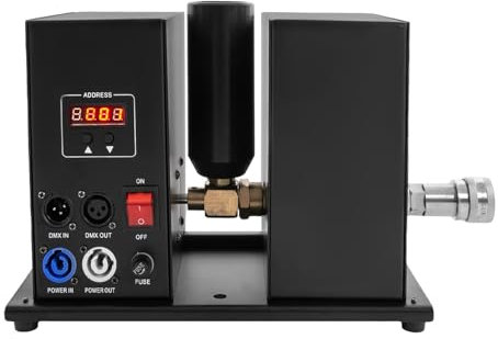 2 KanäLe Co₂ Luftsäulenmaschine,Jet Maschine Der Sprühwinkel Ist Um 180° Einstellbar mit DMX Konsolensteuerung Sprühhöhe 7-8m,für Bars Bankette Hochzeiten Karaoke Konzerte Live Shows