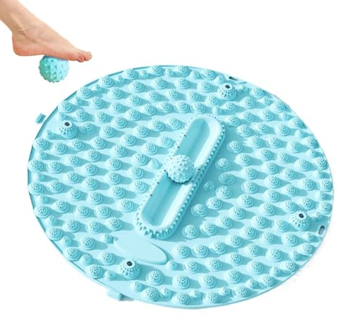 2-in-1 Füße Massage Matte, Rund Fußmassagematte Reflexzonenmassage Matte, Ergonomische Massage Akupressurmatte Für Füße Entspannung, 55cm