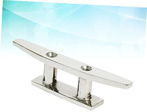 BESPORTBLE Edelstahl Anlegeklampe Hornform Bootsklampe Mit Offenem Sockel Langlebiges Mooringzubehör Für Schiffe Und Boote Robuster Seilhalter in Silber