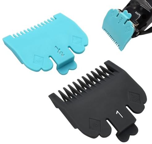 2 x Haarschneidemaschinen für Wahl, professionelle Haarschneidekämme, Ersatzschutz, kompatibel mit Haarschneidemaschinen von Wahl 1,5 mm, 3 mm (Schwarz und Blau)