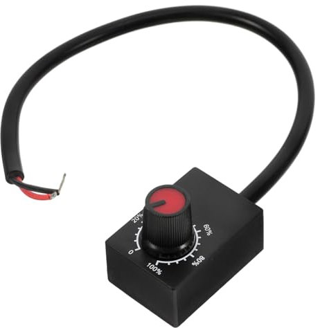 jojofuny Mini Knob for Led Lights Pwm Dc Motor Speed Controller Switch Knob Scale Cable