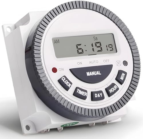 Temporizador digital programable de 7 días, pantalla LCD, controlador de tiempo eléctrico, salida de relé 1Nc 1Nc para bomba de piscina