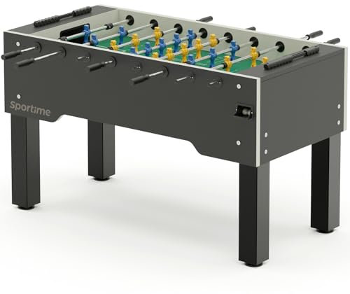 Sportime Tischkicker Dragon Steel | Turnier Tischfußball mit Wechsellager und HPL Laminat | Ohne Münzung | Stahlstangen Gleitlager | 149x76x92 cm | 100 kg | 3 Bälle