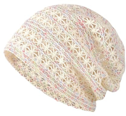 Hrlace Sommarhattar för kvinnor, handgjorda, virkade, utskurna, vintage, lätta och tunna, stickade hattar, sommarhattar, för flickor, kvinnor, vår, sommar, one size