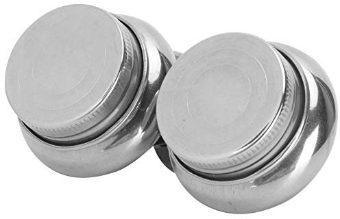Doppia Tazza di Palette di Mestolo, Contenitore Pittura Ad Olio in Acciaio Inossidabile, Dimensioni Compatte e Alta capacità Conservazione, Striscia Tenuta in Gomma, Pallet Saldati, Strumento