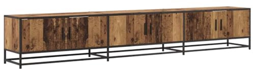 vidaXL Mobile TV Moderno per Il Soggiorno in Legno Invecchiato 240cm, Finitura Opaca, Piedini in Acciaio, Ampio Spazio di Archiviazione, unità Media Console per l'Intrattenimento, Soluzione per Mobil