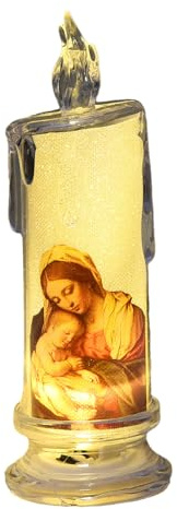 Candela di preghiera devozionale a LED senza fiamma, Candela di Gesù Santi