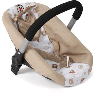 Bayer Chic 2000 - Seggiolino auto per bambole con adattatore per passeggino per bambole, accessori per bambole, orsetti beige