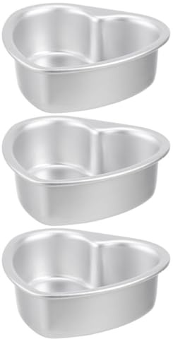 SMASOLO 3 pezzi Stampi per Dolci Forma a Cuoricino Teglie Piccole Antiaderenti per Muffin Biscotti e Torte Bakeware Adatti per Compleanni e Matrimoni