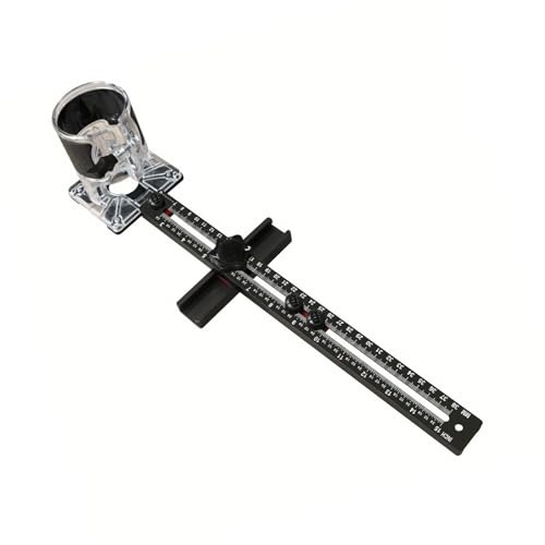 Gabarit de fente de défonceuse 4 en 1 - Base de support pour projets de travail du bois - Outil de gabarit précis en aluminium - Guide de coupe circulaire en aluminium